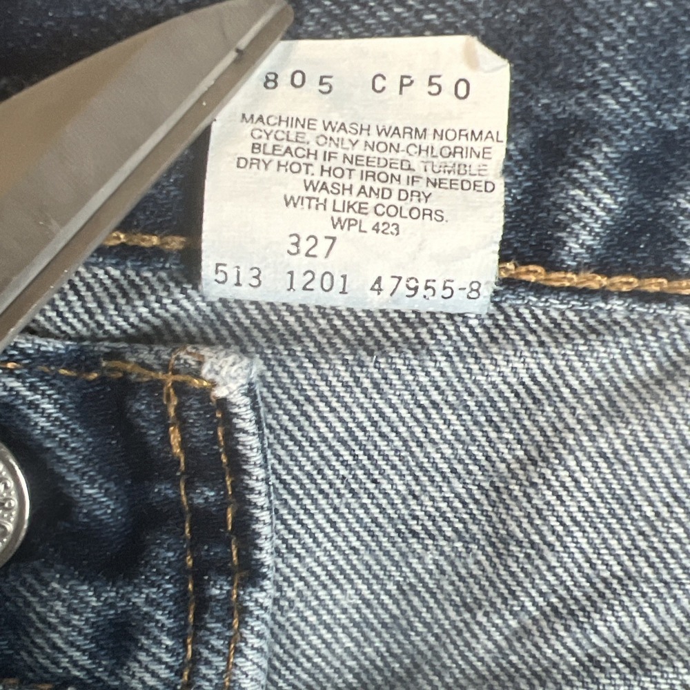 Levi's 505 Regular Fit Jeans Mens W36 L32 Blue Denim Classic Casual K5 - Picture 5 of 16